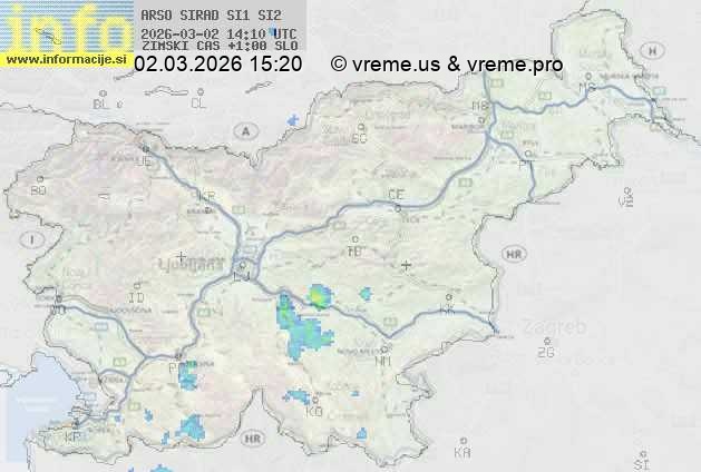 Radarska karta padavin