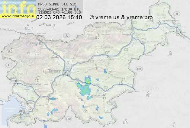Radarska karta padavin