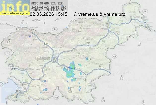 Radarska karta padavin