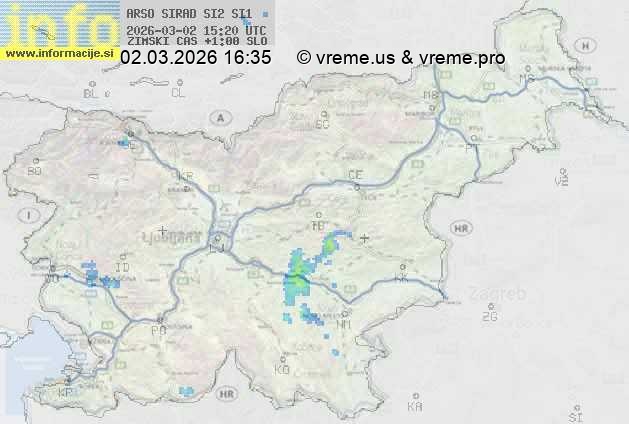 Radarska karta padavin