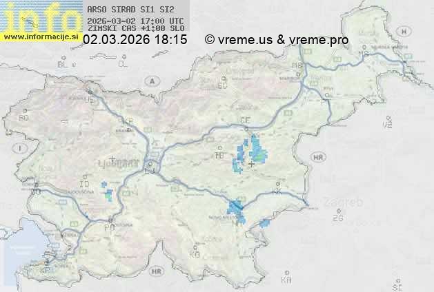 Radarska karta padavin