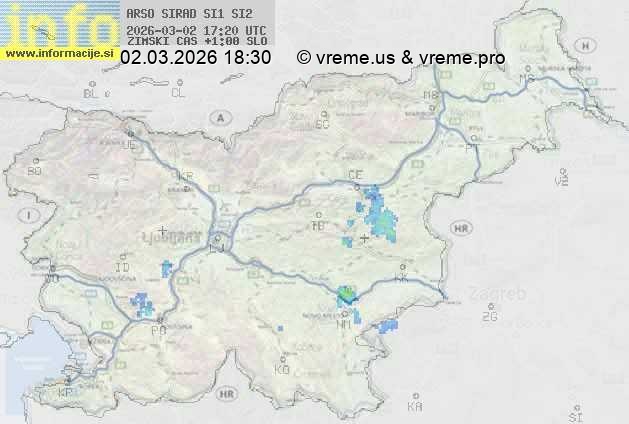 Radarska karta padavin