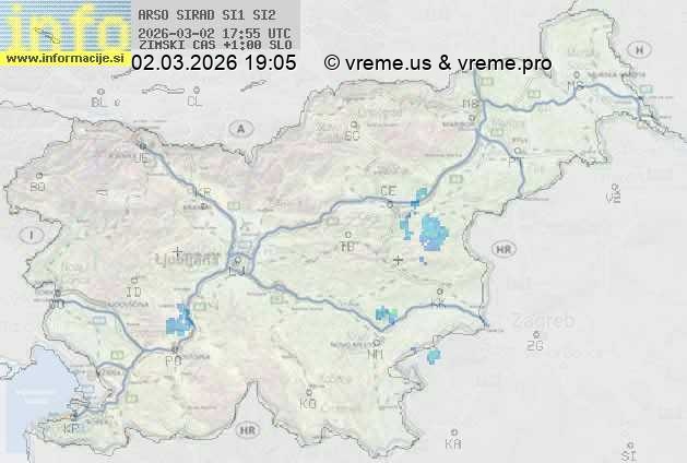 Radarska karta padavin