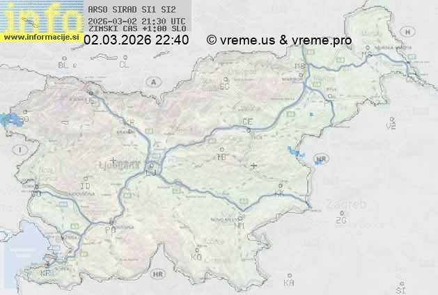 Radarska karta padavin