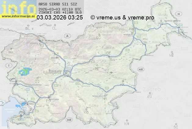 Radarska karta padavin