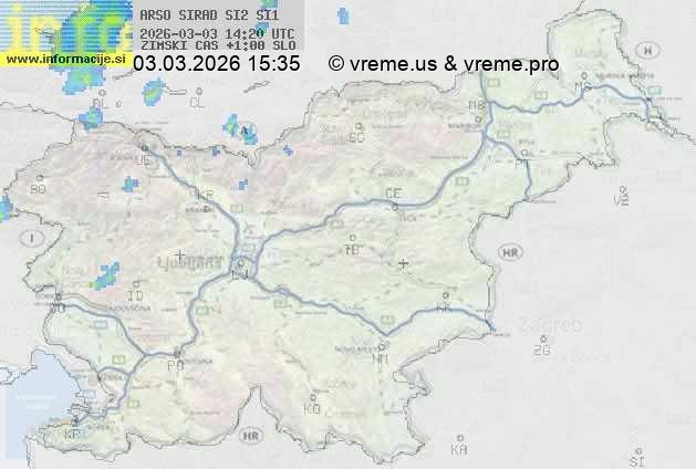 Radarska karta padavin