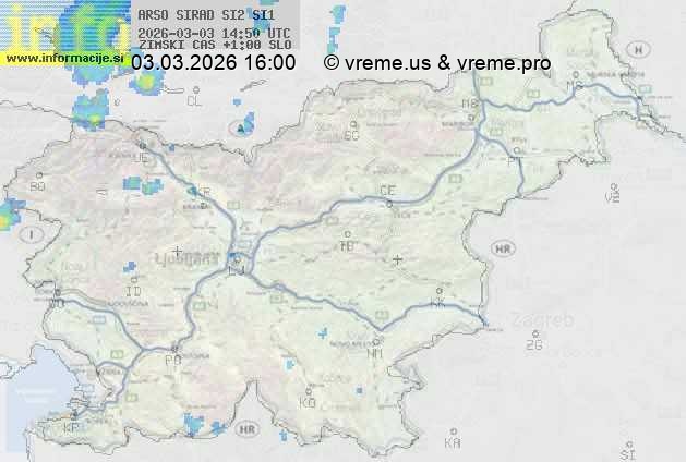 Radarska karta padavin