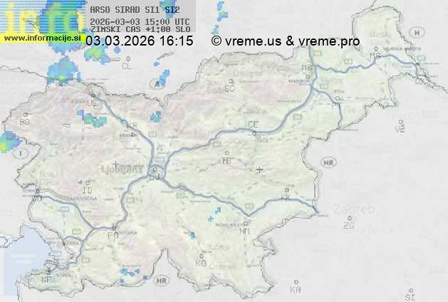 Radarska karta padavin