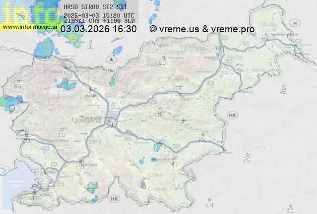 Radarska karta padavin