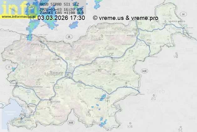 Radarska karta padavin