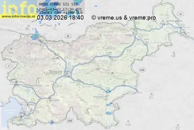 Radarska karta padavin