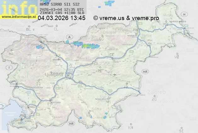 Radarska karta padavin