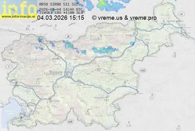 Radarska karta padavin