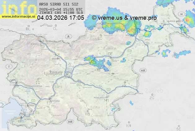 Radarska karta padavin