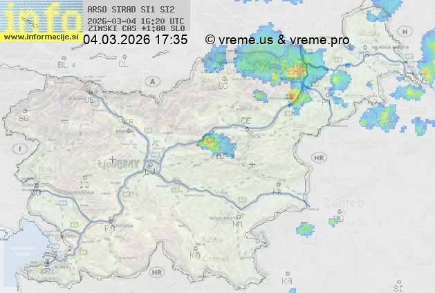 Radarska karta padavin