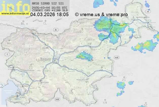 Radarska karta padavin