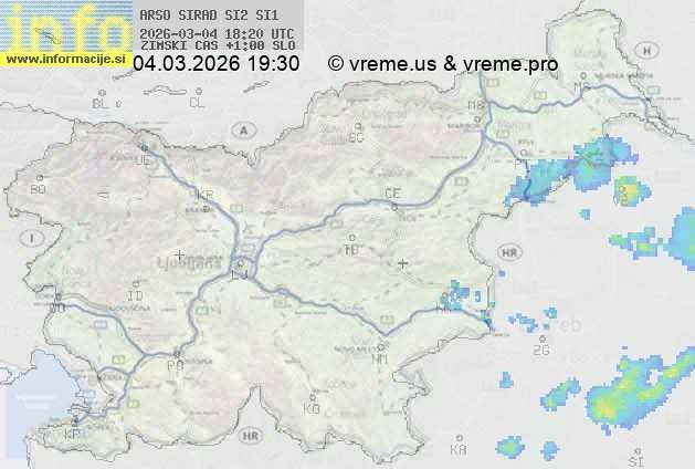 Radarska karta padavin
