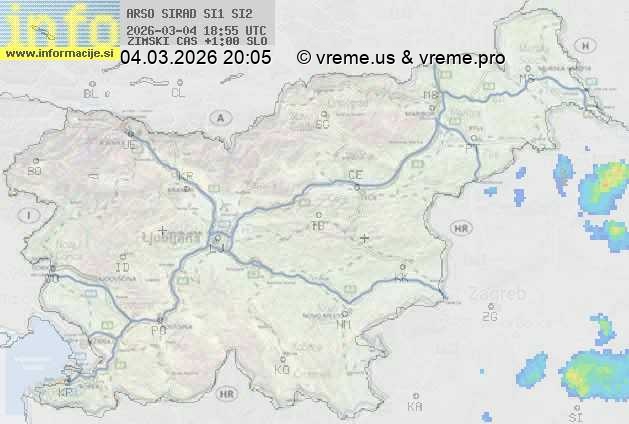 Radarska karta padavin