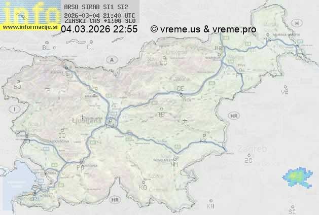 Radarska karta padavin