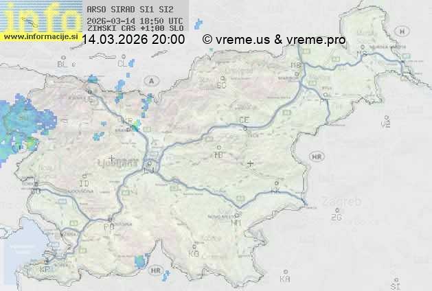 Radarska karta padavin