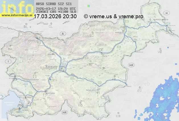 Radarska karta padavin