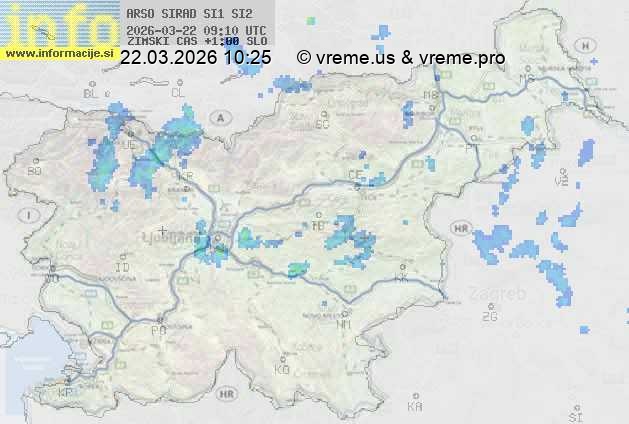 Radarska karta padavin
