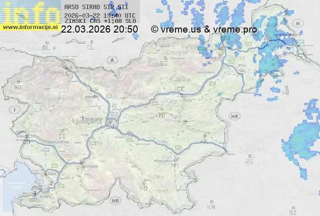 Radarska karta padavin