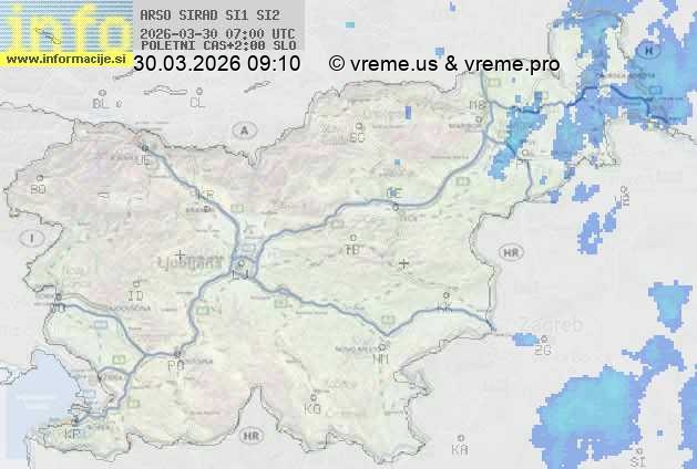 Radarska karta padavin