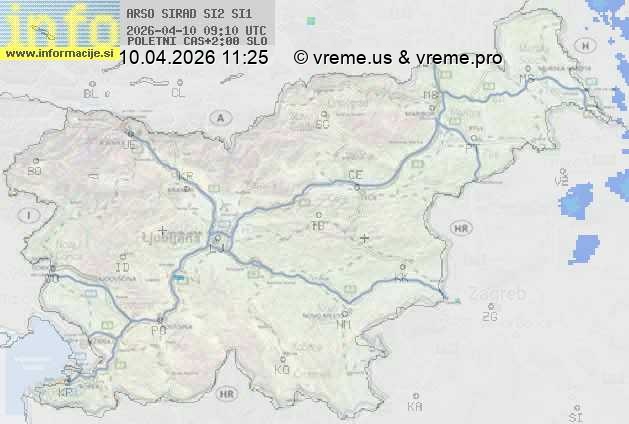 Radarska karta padavin