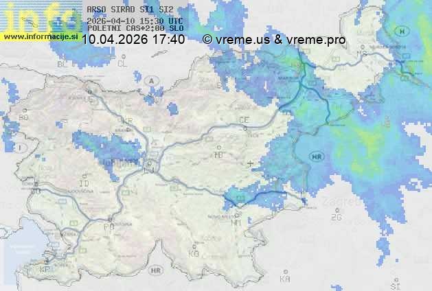 Radarska karta padavin