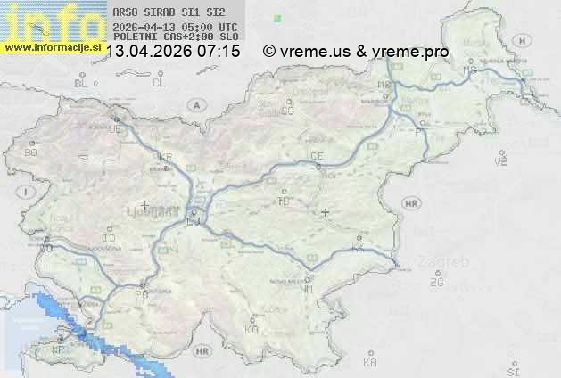 Radarska karta padavin