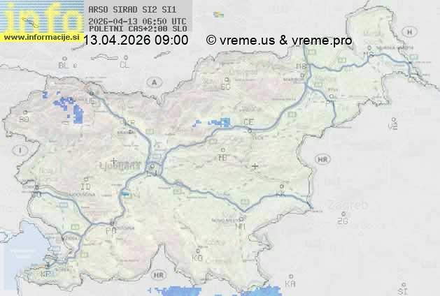 Radarska karta padavin