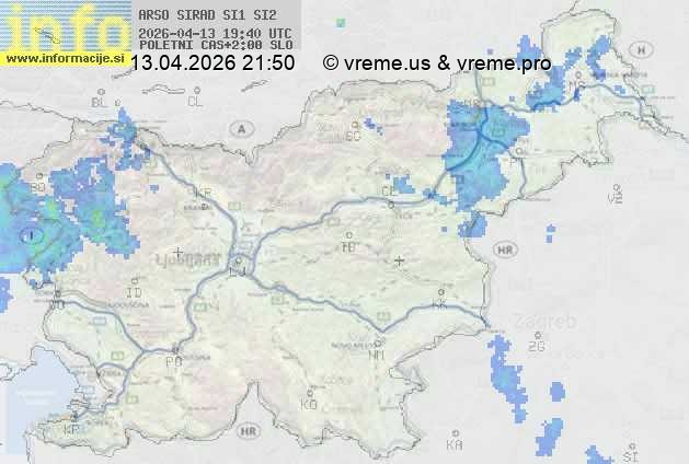 Radarska karta padavin
