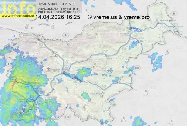 Radarska karta padavin