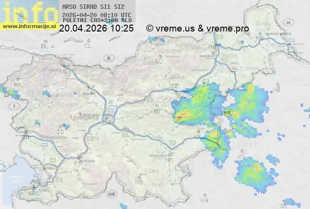 Radarska karta padavin