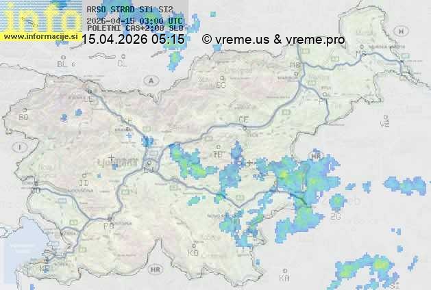 Radarska karta padavin
