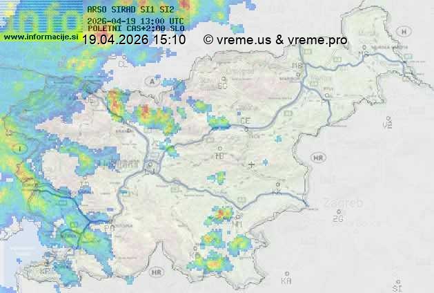 Radarska karta padavin