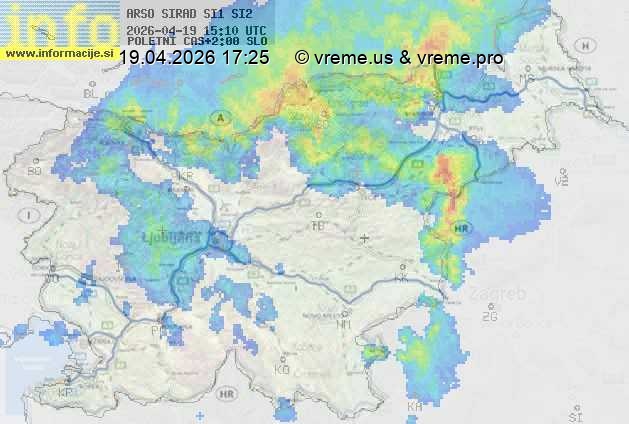 Radarska karta padavin