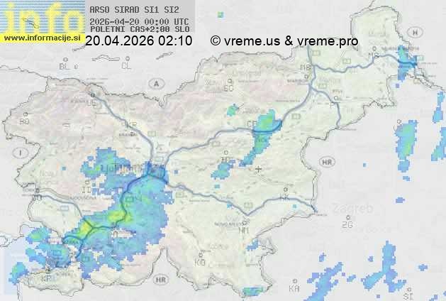 Radarska karta padavin