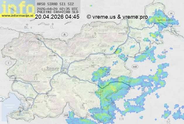 Radarska karta padavin
