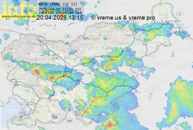 Radarska karta padavin