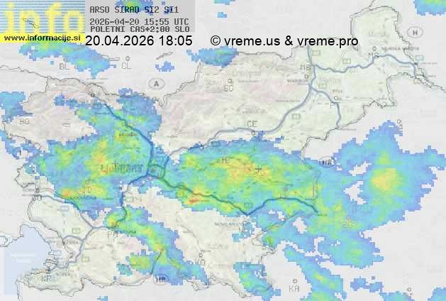 Radarska karta padavin