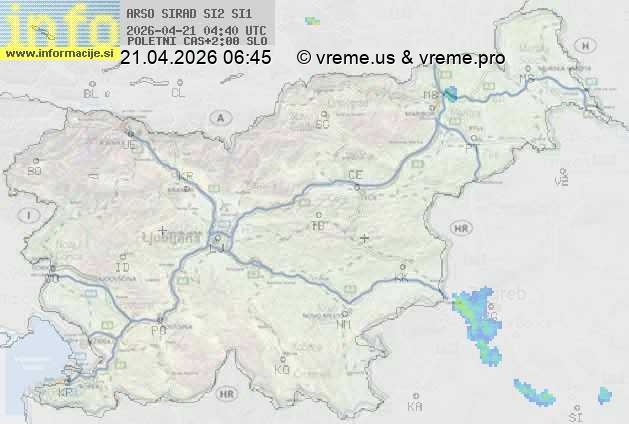 Radarska karta padavin