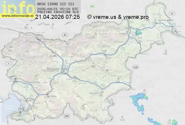 Radarska karta padavin