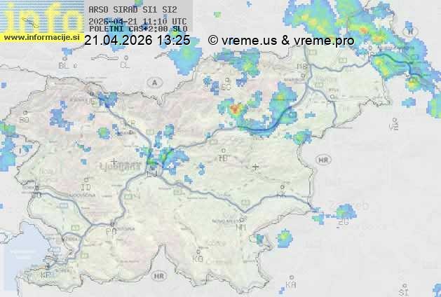 Radarska karta padavin