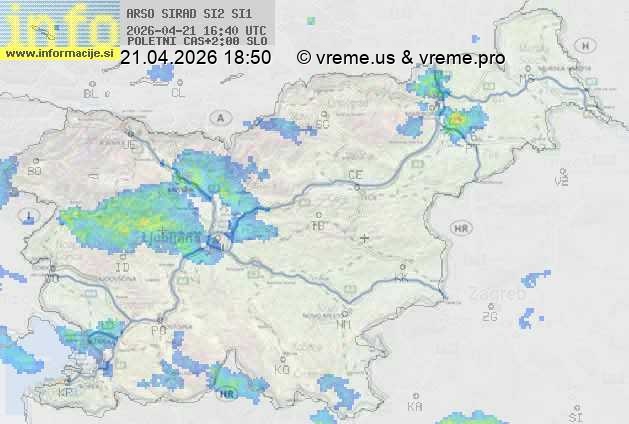 Radarska karta padavin