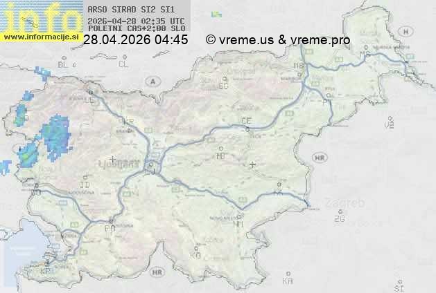 Radarska karta padavin