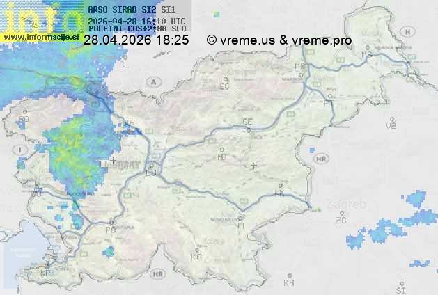 Radarska karta padavin