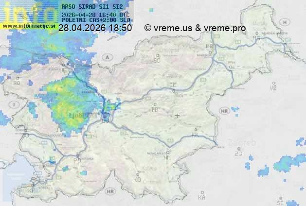 Radarska karta padavin