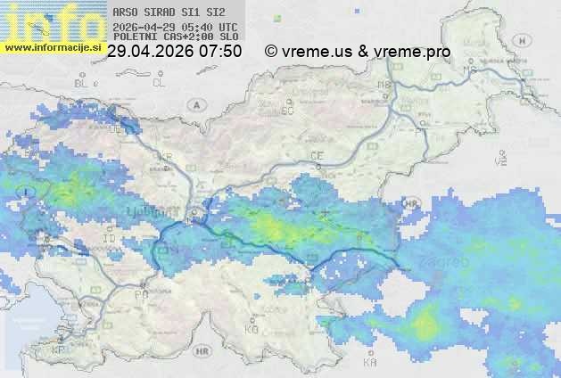 Radarska karta padavin